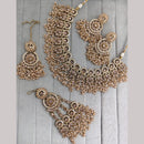 Rajwadi Collection Sparkling Crystal Stone And Pearl Necklace Set