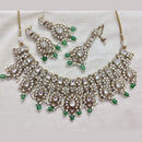Rajwadi Collection Premium Pota Stone And Beads Necklace Set