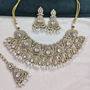 Rajwadi Collection Premium Pota Stone And Beads Necklace Set