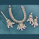 Rajwadi Collection Elegant Pota Stone Pearl And Beads Necklace Set