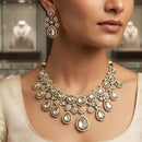 Rajwadi Collection Designer Polki Kundan Necklace Set