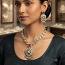 Rajwadi Collection Designer Polki Kundan Necklace Set
