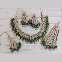Rajwadi Collection Luxury Crystal Stone And Pearl Necklace Set