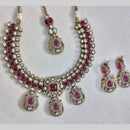 Rajwadi Collection Designer Pota Stone And Austrian Stone Necklace Set