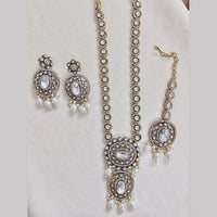 Rajwadi Collection Designer Pota Stone And Austrian Stone Beads Necklace Set