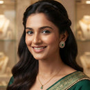 Rajwadi Collection Premium Pota Stone And Austrian Stone Stud Earrings for Women