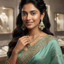 Rajwadi Collection Elegant Kundan Stone and Pearl  Meenakari Jhumki Earrings