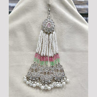 Rajwadi Collection Designer Crystal Stone And Pearl Bridal Passa for Women