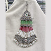 Rajwadi Collection Designer Crystal Stone And Pearl Bridal Passa for Women