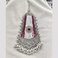 Rajwadi Collection Designer Crystal Stone And Pearl Bridal Passa for Women