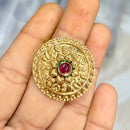 Rajwadi Collection Antique Finish Pota Stone Finger Ring