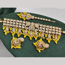 Rajwadi Collection Premium Pota Stone And Pearl Choker Necklace Set