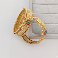Rajwadi Collection Premium Pota Stone Openable Bangles Set