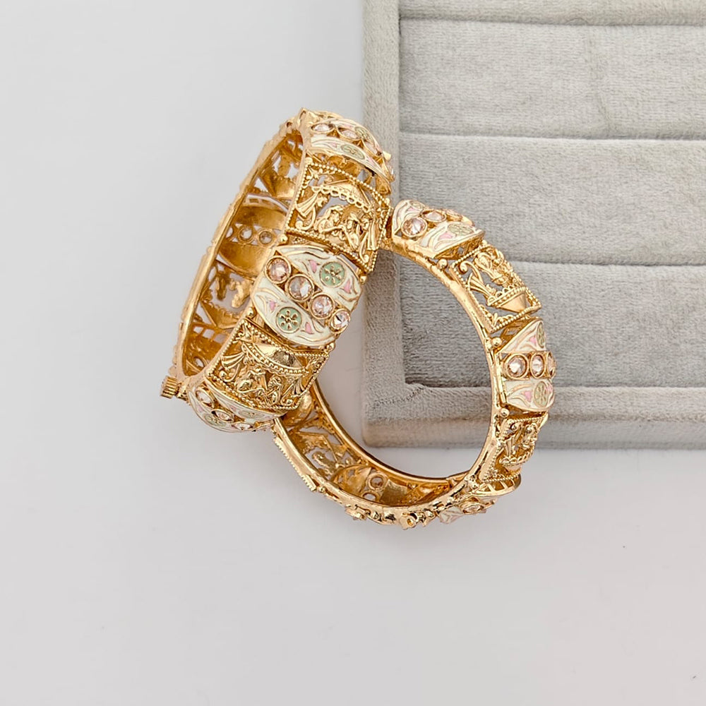 Rajwadi Collection Premium Gold Plated Bangles Set