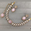 Rajwadi Collection Premium Pota Stone Necklace Set