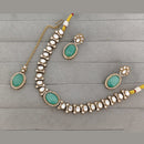 Rajwadi Collection Premium Pota Stone Necklace Set