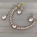 Rajwadi Collection Premium Pota Stone Necklace Set