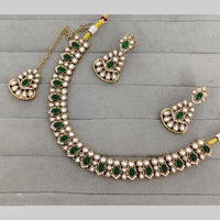 Rajwadi Collection Premium Pota Stone Necklace Set