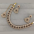 Rajwadi Collection Premium Pota Stone Necklace Set