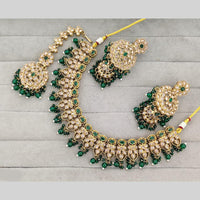 Rajwadi Collection Luxury Crystal Stone And Pearl Necklace Set