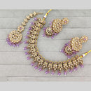 Rajwadi Collection Luxury Crystal Stone And Pearl Necklace Set