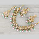 Rajwadi Collection Luxury Crystal Stone And Pearl Necklace Set