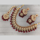 Rajwadi Collection Luxury Crystal Stone And Pearl Necklace Set