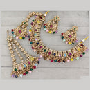 Rajwadi Collection Luxury Crystal Stone And Pearl Necklace Set