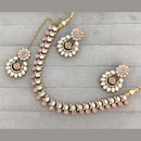Rajwadi Collection Premium Pota Stone Necklace Set