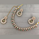 Rajwadi Collection Premium Pota Stone Necklace Set