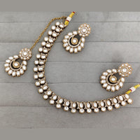 Rajwadi Collection Premium Pota Stone Necklace Set