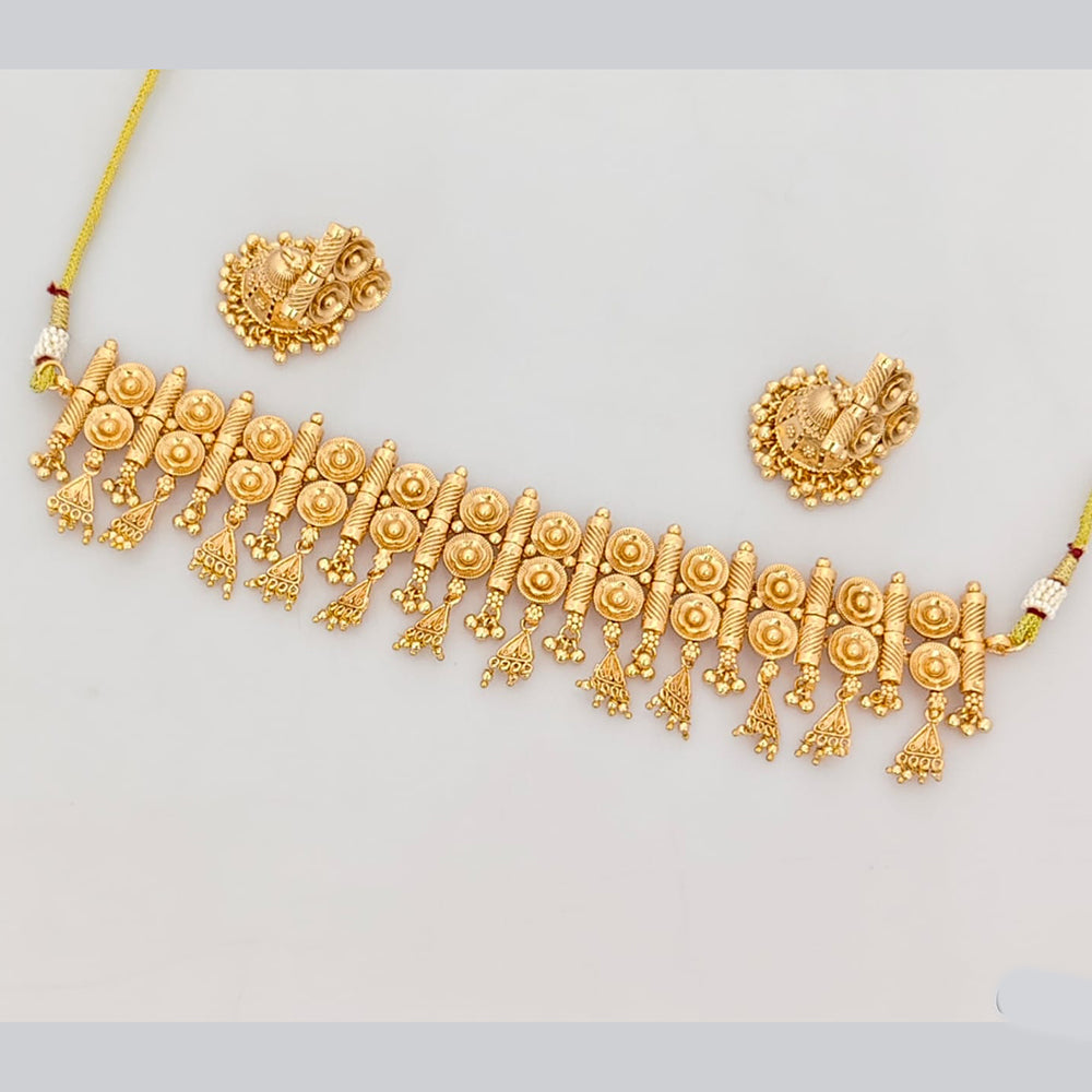 Rajwadi Collection Premium Pearl Choker Necklace Set