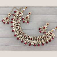 Rajwadi Collection Designer Pota Stone And Austrian Stone Beads Necklace Set