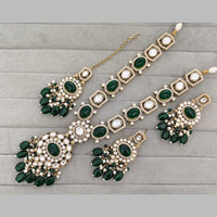 Rajwadi Collection Designer Pota Stone And Austrian Stone Beads Necklace Set