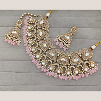 Rajwadi Collection Designer Pota Stone And Austrian Stone Beads Necklace Set