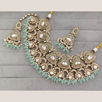 Rajwadi Collection Designer Pota Stone And Austrian Stone Beads Necklace Set
