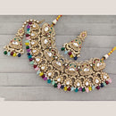 Rajwadi Collection Designer Pota Stone And Austrian Stone Beads Necklace Set