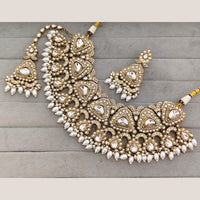 Rajwadi Collection Designer Pota Stone And Austrian Stone Beads Necklace Set