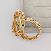 Rajwadi Collection Gorgeous Crystal Stone Fashion Openable Bangles Set