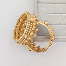 Rajwadi Collection Premium Pota Stone Openable Bangles Set