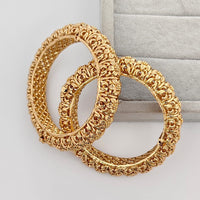 Rajwadi Collection Premium Gold Plated Openable Bangles Set