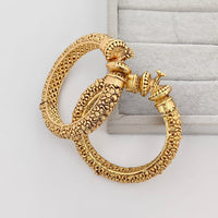 Rajwadi Collection Premium Gold Plated Openable Bangles Set