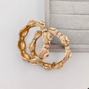 Rajwadi Collection Premium Pota Stone And Pearl Meenakari Openable Bangles Set