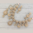 Rajwadi Collection Luxury Crystal Stone And Pearl Necklace Set