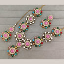 Rajwadi Collection Designer Navratan Monalisa Designer Necklace Set   