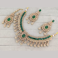 Rajwadi Collection Luxury Crystal Stone And Pearl Designer Necklace Set