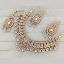 Rajwadi Collection Luxury Crystal Stone And Pearl Designer Necklace Set