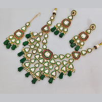 Rajwadi Collection Designer Pota Stone And Pearl Necklace Set