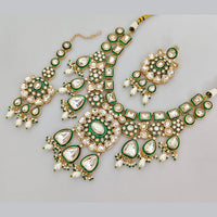 Rajwadi Collection Designer Pota Stone And Pearl Necklace Set