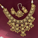 Rajwadi Collection Designer Pota Stone And Pearl Necklace Set